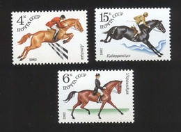 1982 USSR Mi 5148-5150 Equestrian Sports MNH ** - Unused Stamps