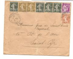 SUR LETTRE .  OBLITERATION COMPOSE..   TARIF 1932. 2° ECH. 75CTS.  N°278 X4 .277B X 2  .235.-281.  TBE.SCAN.  1936. - Postal Rates