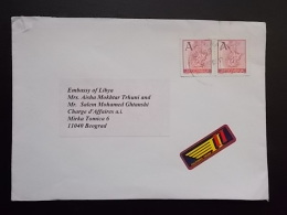 2317 - AMBASSADE DE FINLANDE TO BELGRADE, SERBIA, EMBASSY OF LIBYA - Covers & Documents