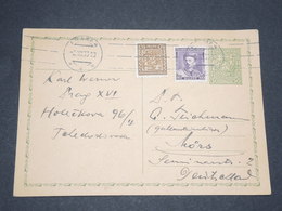 TCHÉCOSLOVAQUIE - Entier Postal + Complément De Prague En 1933 - L 13478 - Cartes Postales