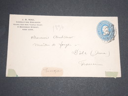 ETATS UNIS - Entier Postal De New York Pour La France En 1896 - L 13494 - ...-1900