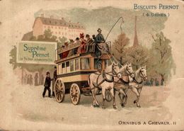 CHROMO BISCUITS PERNOT OMNIBUS A CHEVAUX - Pernot