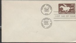 3254  Carta  Entero Postal Saint Joseph 1960, Pony Express, Founders Russell, Majors, Waddell,  Sacramento California - 1941-60
