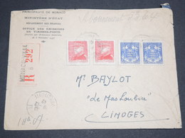 MONACO - Enveloppe En Recommandé Pour La France En 1942 - L 13518 - Covers & Documents