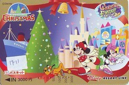 Carte Prépayée Japon  (1711)  DISNEY * RESORT LINE * CHRISTMAS FANTASY  * JAPAN PREPAID CARD * - Disney