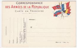 Carte Officielle Double De Franchise Militaire, Ref SW N°7 ( 3 Et 5 Se Tenant) - Variété Mineure - Lettres & Documents