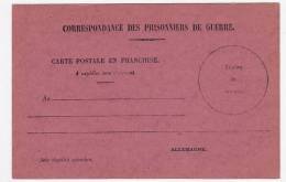 Carte De Franchise Militaire, Avis De Capture Rose Pour Prisonniers Allemands En France. Rare - Covers & Documents