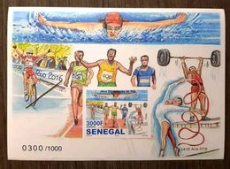 SENEGAL 2016 ¤ IMPERF ND IMPERFORATE ¤ OLYMPIC GAMES JEUX OLYMPIQUES RIO - SWIMMING CYCLING WEIGHTLIFTING ULTRA RARE MNH - Sommer 2016: Rio De Janeiro