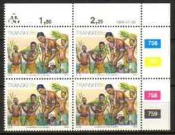 Delcampe - Transkei - 1984 Xhosa Culture 9c Control Block (**) (1984.07.06) - Transkei