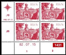 South Africa - 1982 Architecture Definitive 5c Control Block 1431 82.07.15 (**) # SG 515 , Mi 605Ia - Blocks & Sheetlets