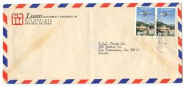 Taiwan ROC 1967 Airmail Cover Taipei To San Francisco CA, Scott C77 Pair - Lettres & Documents