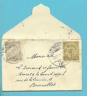 89+91 Op CARTE-VISITE Met Stempel LUXEMBOURG - 1907-24 Abzeichen