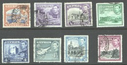 Selection Of 8 Used George VI Stamps 151/159 - Cipro (...-1960)