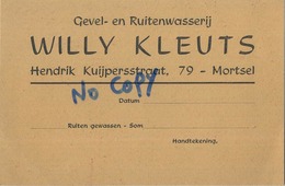 Mortsel : Willy Kleuts : Gevel- En Ruitenwasserij - Mortsel