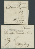 BAYERN DETTELBACH, L1 In Kleiner Und Großer Type, 2 Prachtbriefe (1828 Und 1831) - Préphilatélie