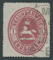 BRAUNSCHWEIG 18 O, 1865, 1 Gr. Rosa, K2 HOLZMINDEN, Pracht, Signiert, Mi. (70.-) - Brunswick