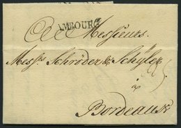 HAMBURG VORPHILA 1756, HAMBOURG, L1 Auf Brief Nach Bordeaux, Pracht - Préphilatélie