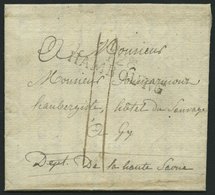 HAMBURG 1812, 128 HAMBOURG, L2 Auf Kleinem Brief Nach Frankreich, Pracht - Vorphilatelie