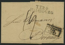 HAMBURG TT PA 1820, TT.R.4 HAMBOURG, L2 Auf Circulair Nach Bordeaux Und R3 Allemagne Par Givet, Pracht - Sonstige & Ohne Zuordnung