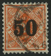 WÜRTTEMBERG 188 O, 1923, 50 Auf 25 Pf. Rotorange, Pracht, Gepr. Klinkhammer, Mi. 1100.- - Other & Unclassified