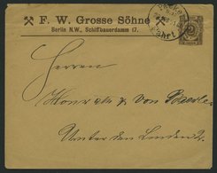 BERLIN B U BRIEF, PACKETFAHRT GESELLSCHAFT: 1891, 2 Pf. Braun, Privater Ganzsachenumschlag Von F.W. Grosse Söhne, Bedarf - Altri & Non Classificati