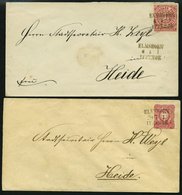 BAHNPOST NDP 16,DR 33 BRIEF, Elmshorn-Itzehoe, L3 Auf Brief Mit 1 Gr. Karmin Von 1869 Und Mit 10 Pfe. Karmin Von 1882, P - Macchine Per Obliterare (EMA)