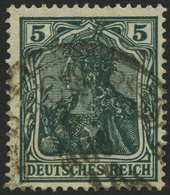 Dt. Reich 85IIe O, 1918, 5 Pf. Schwarzopalgrün Kriegsdruck, Pracht, Gepr. Jäschke-L., Mi. 100.- - Other & Unclassified