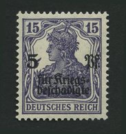 Dt. Reich 106b **, 1919, 15 Pf. Schwärzlichblauviolett Kriegsgeschädigte, Pracht, Gepr. Tworek, Mi. 60.- - Usados