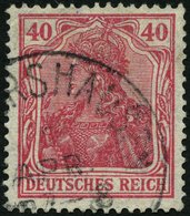 Dt. Reich 145bII O, 1920, 40 Pf. Rot (poröser Druck), Pracht, Gepr. Dr. Oechsner, Mi. 200.- - Used Stamps
