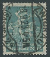 Dt. Reich 245 O, 1923, 50 M. Bläulichgrün, Ein Paar Kurze Zähne Sonst Pracht, Gepr. Dr. Düntsch (voll Signiert), Mi. 150 - Gebraucht