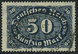 Dt. Reich 246c O, 1922, 50 M. Schwarzblau, Pracht, Gepr. Infla, Mi. 55.- - Gebraucht