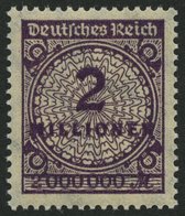 Dt. Reich 315b **, 1923, 2 Mio. M. Dunkelpurpur, Pracht, Gepr. Dr. Oechsner, Mi. 100.- - Usati