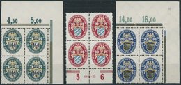 Dt. Reich 375-77 VB **, 1925, Nothilfe In Randviererblocks, Mi.Nr. 376 Mit HAN, Postfrisch, Pracht - Usati