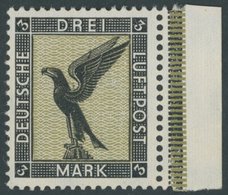 Dt. Reich 384 **, 1926, 3 M. Adler Mit Rechtem Rand, Postfrisch Pracht, Mi. (550.-) - Gebraucht