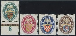 Dt. Reich 398-401 **, 1926, Nothilfe, Postfrischer Prachtsatz, Mi. 230.- - Gebraucht