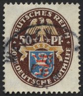 Dt. Reich 401X O, 1926, 50 Pf. Nothilfe, Wz. Stehend, Pracht, Mi. 130.- - Usati