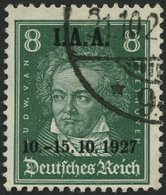 Dt. Reich 407 O, 1927, 8 Pf. I.A.A., Pracht, Mi. 85.- - Used Stamps