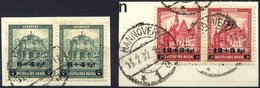 Dt. Reich 463/4 Paar BrfStk, 1932, Nothilfe In Waagerechten Paaren, 2 Prachtbriefstücke - Used Stamps