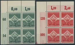 Dt. Reich 571/2x VB **, 1935, Reichsberufswettkampf In Linken Oberen Eckrandviererblocks, Postfrisch, Pracht, Mi. (100.- - Autres & Non Classés