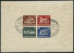 Dt. Reich Bl. 3 O, 1935, Block OSTROPA, Sonderstempel, Auf Unterlage Klebend, Rechts Verklebter Riss Sonst Pracht, Mi. 1 - Other & Unclassified