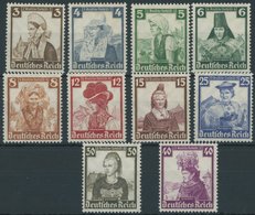 Dt. Reich 588-97 **, 1935, Trachten, Prachtsatz, Mi. 180.- - Sonstige & Ohne Zuordnung