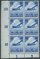 Dt. Reich 603 **, 1936, 40 Pf. Lufthansa Im Eckrandsechserblock, Pracht, Mi. 390.- - Other & Unclassified