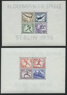 Dt. Reich Bl. 5/6 *, 1936, Blockpaar Olympische Spiele, Falzreste Im Rand, Pracht, Mi. 100.- - Sonstige & Ohne Zuordnung