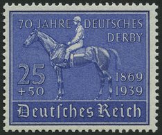 Dt. Reich 698 **, 1939, 25 Pf. Deutsches Derby, Pracht, Mi. 80.- - Other & Unclassified