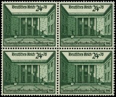 Dt. Reich 743 VB **, 1940, 24 Pf. Briefmarkenausstellung Im Viererblock, Pracht, Mi. 144.- - Autres & Non Classés