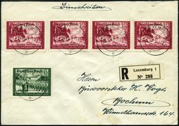 Dt. Reich 773,775 BRIEF, 1941, 6 Und 12 Pf. (4x) Postkameradschaft Auf Einschreibbrief Aus Luxemburg, Rückseitiges Siege - Autres & Non Classés