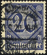 DIENSTMARKEN D 19b O, 1920, 20 Pf. Preußischblau, Pracht, Gepr. Kowollik, Mi. 950.- - Servizio