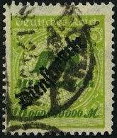 DIENSTMARKEN D 86 O, 1923, 10 Mrd. M. Schwärzlichgrüngelb/olivgrün, Ein Fehlender Zahn Sonst Pracht, Gepr. Dr. Oechsner  - Dienstmarken