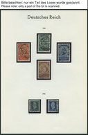 SAMMLUNGEN, LOTS O, Gestempelte Sammlung Dt. Reich Von 1923-32 Auf Leuchtturm Falzlosseiten, U.a. Mit Mi.Nr. 351-54, 378 - Used Stamps