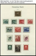 SAMMLUNGEN 565-910 **, 1935-45, In Den Hauptnummern Komplette Postfrische Sammlung Incl. Bl. 4-11 Im Leuchtturm Falzlosa - Gebraucht